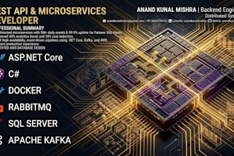 build a scalable rest API or microservices backend using aspnet core