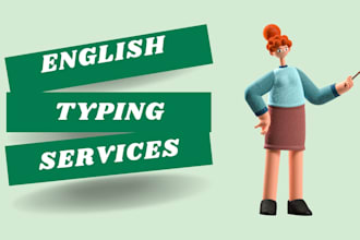 do english typing, PDF conversion and document formatting