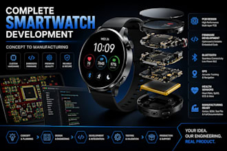 develop a complete custom smartwatch from concept to manufacturing