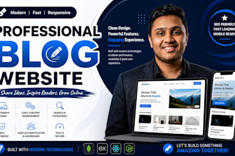 design and develop a professional blog website