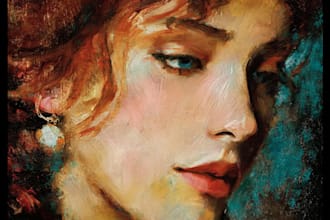 do renaissance art oil painting digital portrait