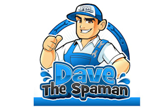design cleaning fresh spa man logo for you
