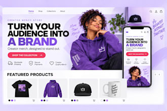 build converting fourth wall website, creators merch design, forthwall pod store