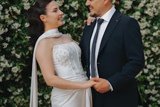 professionally edit and color correct your wedding photos