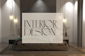 interior design living room and living room 3d rendering
