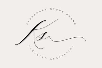 design a modern luxury signature logo design