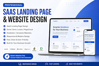saas landing page looka pagecloud dora  hostgator vendasta dorik website
