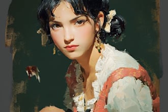 draw a paint an oil replica of any painting
