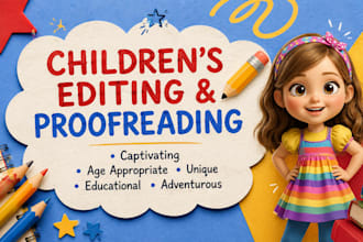 be your children book editor, proofread kids story book, KDP formatting picture