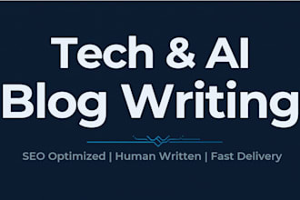 write SEO optimized tech and ai blog posts and articles for your website