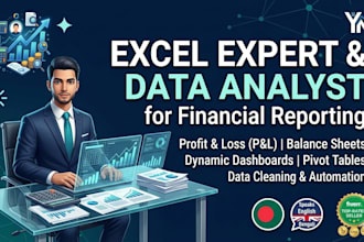 be your expert excel data analyst and financial reporter