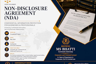 draft nda, confidentiality agreement and legal documents