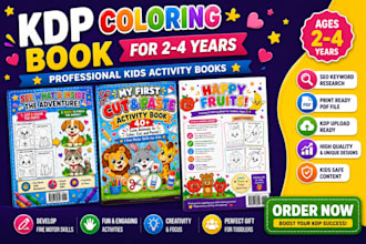 design KDP coloring book and kids activity book interiors