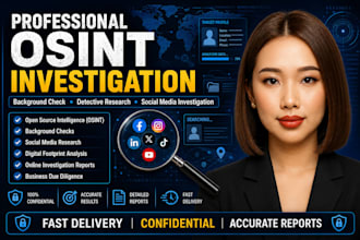 do professional osint investigation, background check and social media research