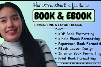 do KDP book formatting ebook formatting paperback formatting and layout design