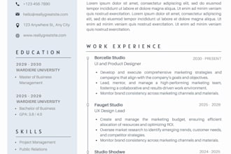 create resume and cover latter