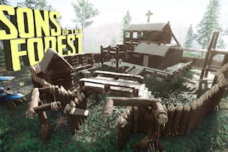 set up sons of the forest server with custom maps and building