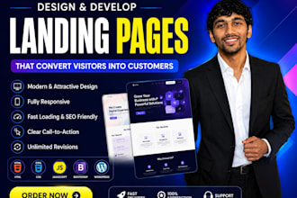 website landing page developer