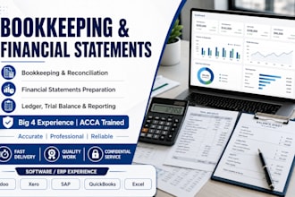 do bookkeeping, general ledger, trial balance and financial statements