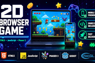 develop html5 game, playable ads, rpg maker web game, browser game with phaser