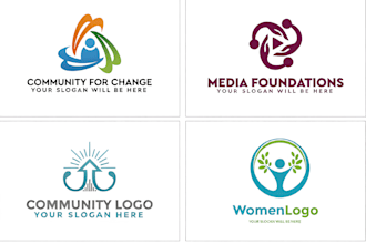design professional community, foundation, ngo and charity logo