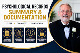 summarize and organize psychological records professionally