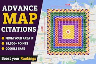 boost square gmb ranking with 15,500 google map citations and local SEO