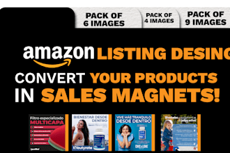 design amazon listing images and product images