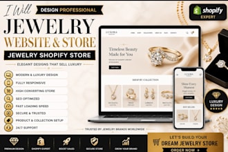 build luxury jewelry website jewelry store and jewelry shopify store