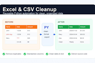 automate excel and CSV tasks with python scripts