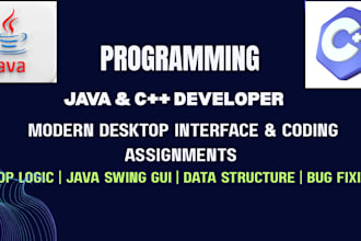 do java programming and c plus plus coding tasks or assignments
