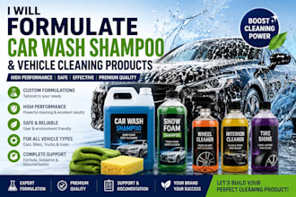 formulate car wash shampoo and vehicle cleaning products