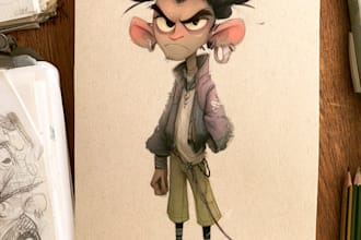 design your oc with full color and expression