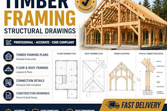 create professional timber framing structural drawings and plans