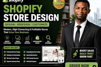 design and redesign shopify store build dropshipping shopify and ecommerce store