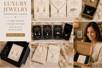 design luxury perfume, cosmetic and skincare labels in canva
