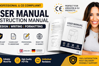 design ce compliant user manual, instruction manual and product documentation