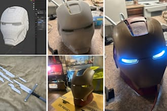 sculpt 3d mask 3d helmet cosplay mask prinyt and paint for 3d printing