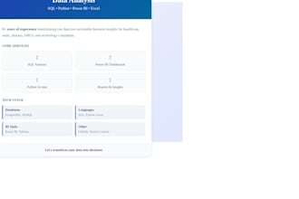 sql data analysis and business report