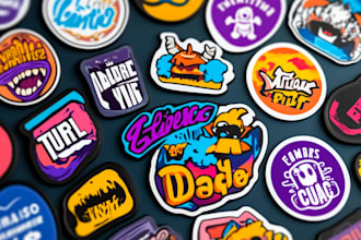 create cool sticker design pack