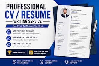write a professional ats resume and CV