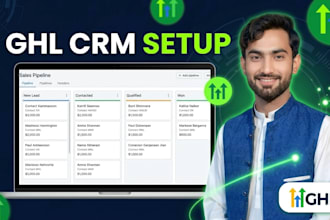 setup gohighlevel CRM pipeline and contact management system