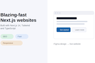 build a fast SEO friendly next js website