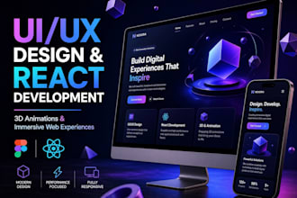 design 3d modern UI,UX for you with stunning 3d and scrolling animations