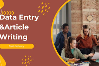 do professional data entry and ai article writing