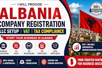 provide albania company registration llc setup vat tax compliance
