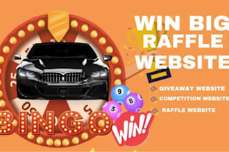 design legal competition website, giveaway website and raffle website