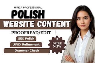 proofread and edit your polish website content final manuscript grammar check