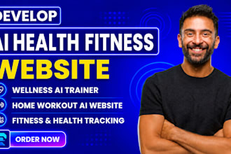 develop ai health fitness website wellness ai trainer home workout  ai website