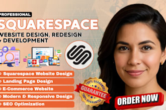 design and redesign modern squarespace store, squarespace website development